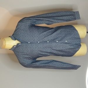 Zara Man Medium Slim Fit Grey Casual Button Down